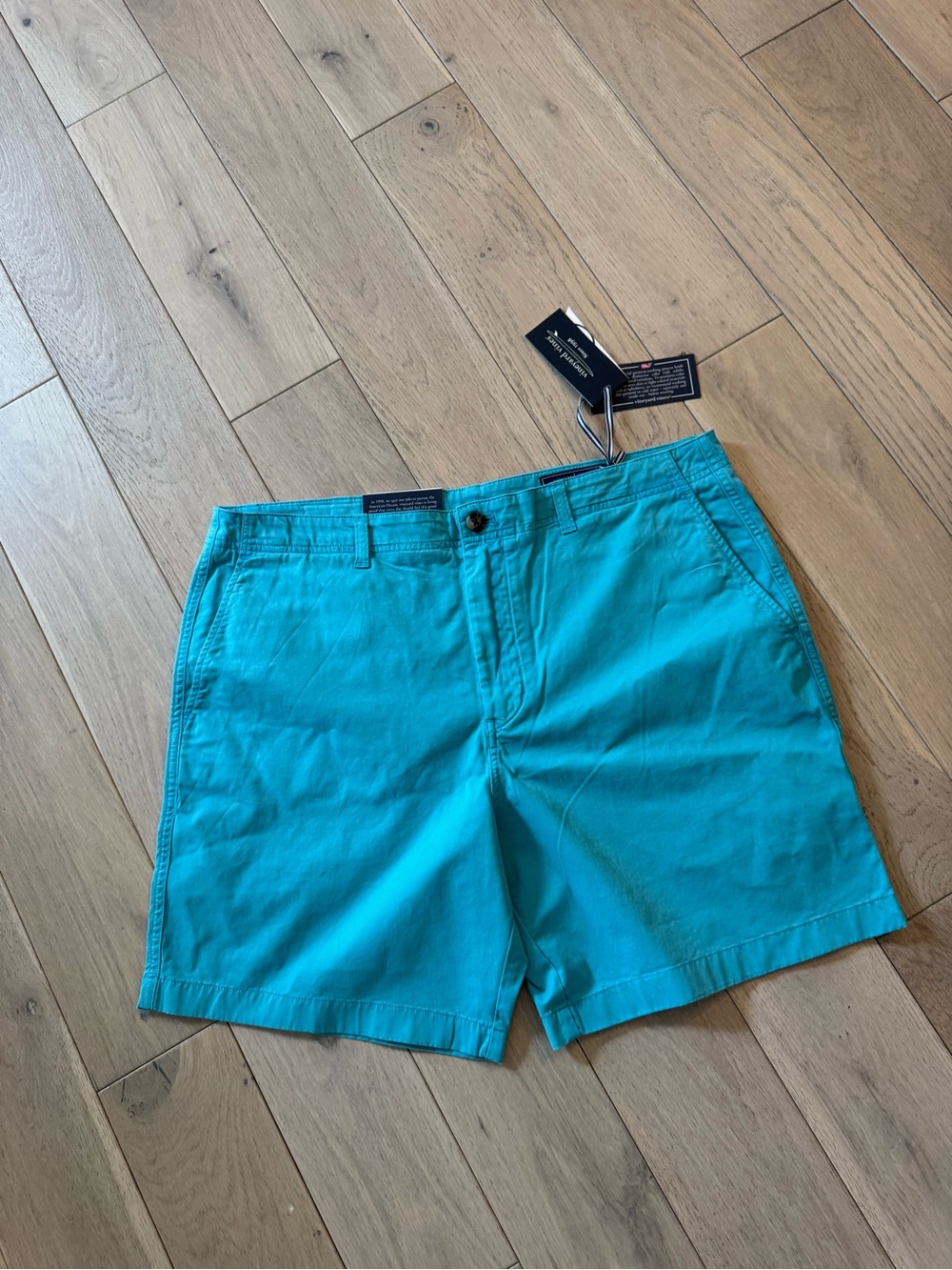 Vineyard Vines Teal Flat-Front Men's Shorts